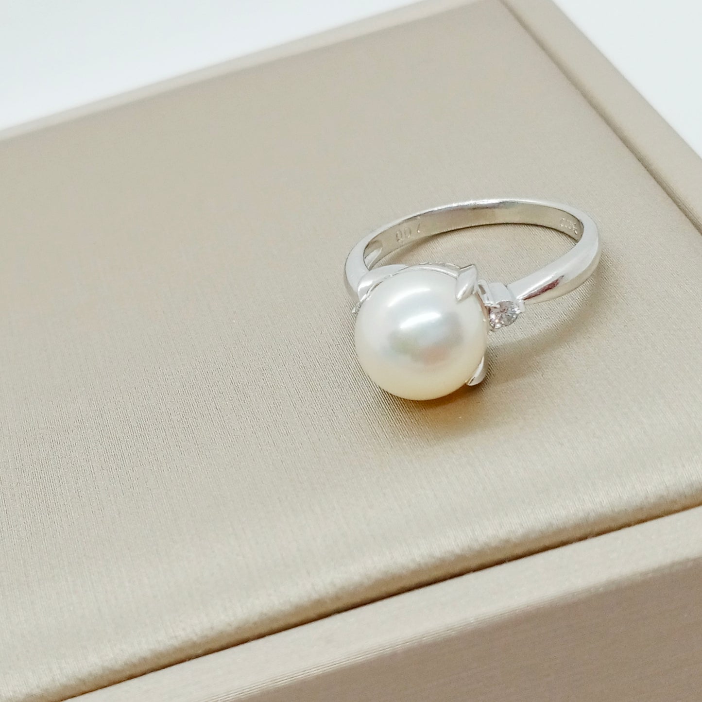 Akoya Pearl Diamond Ring Size 50