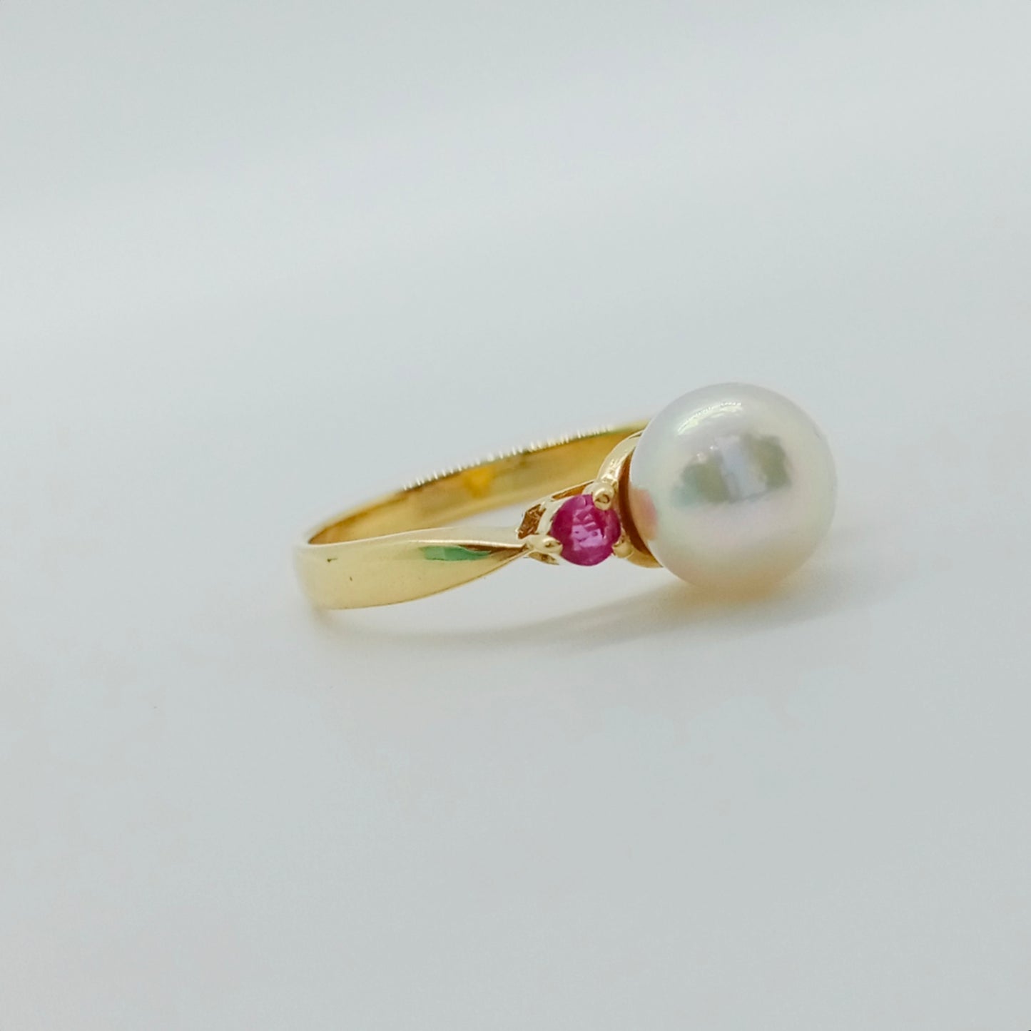 Akoya Pearl Ruby Ring Size 50