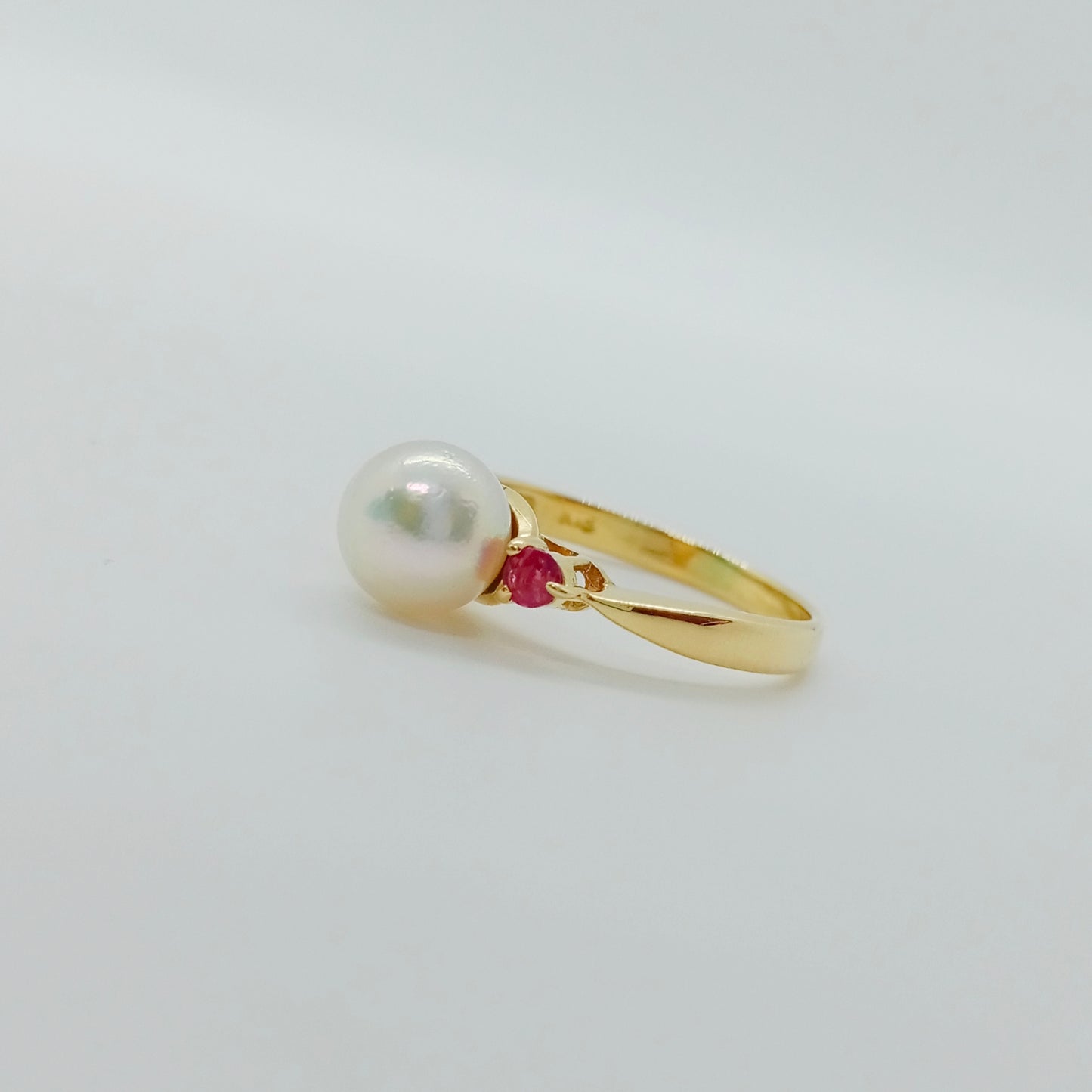 Akoya Pearl Ruby Ring Size 50