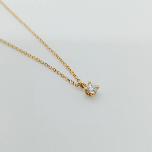 Tiffany & Co. Solitaire Diamond Necklace 0.17 carat