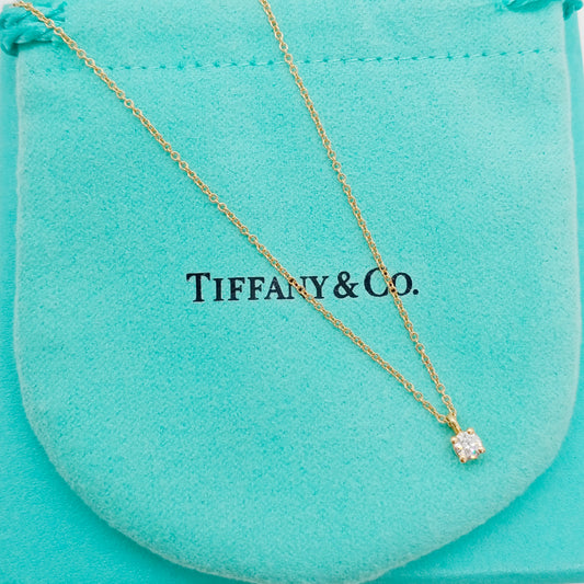 Tiffany & Co. Solitaire Diamond Necklace 0.17 carat