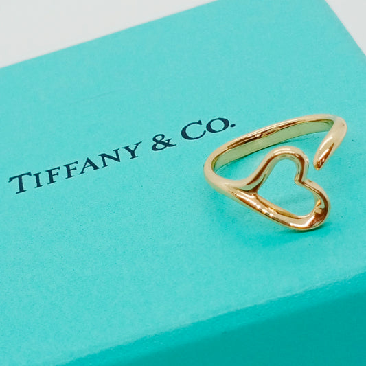 Tiffany & Co. Open Heart Ring Size 52