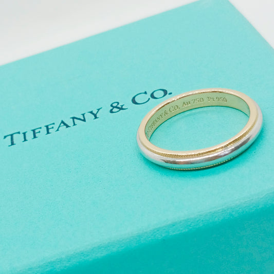 Tiffany & Co. Milgrain Band Ring Size 58