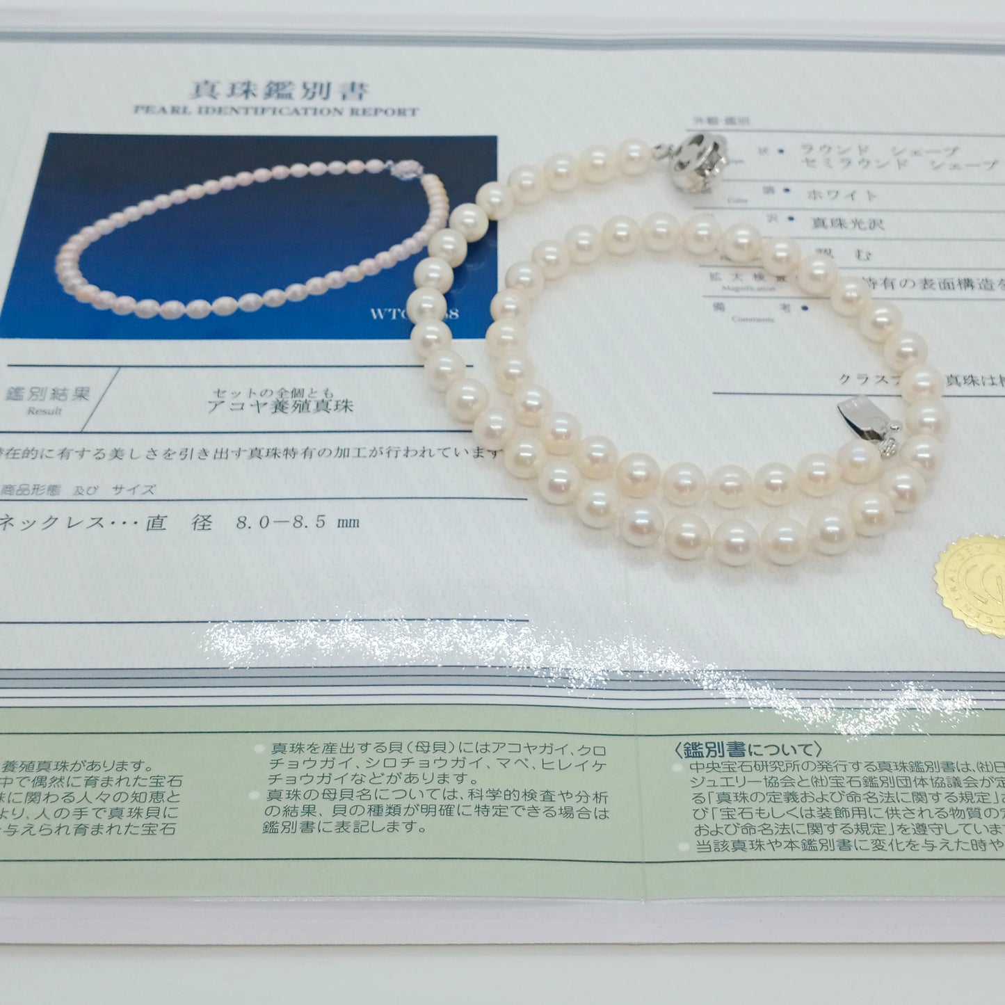 Akoya Pearl Strand Necklace ( 8-8.5mm)