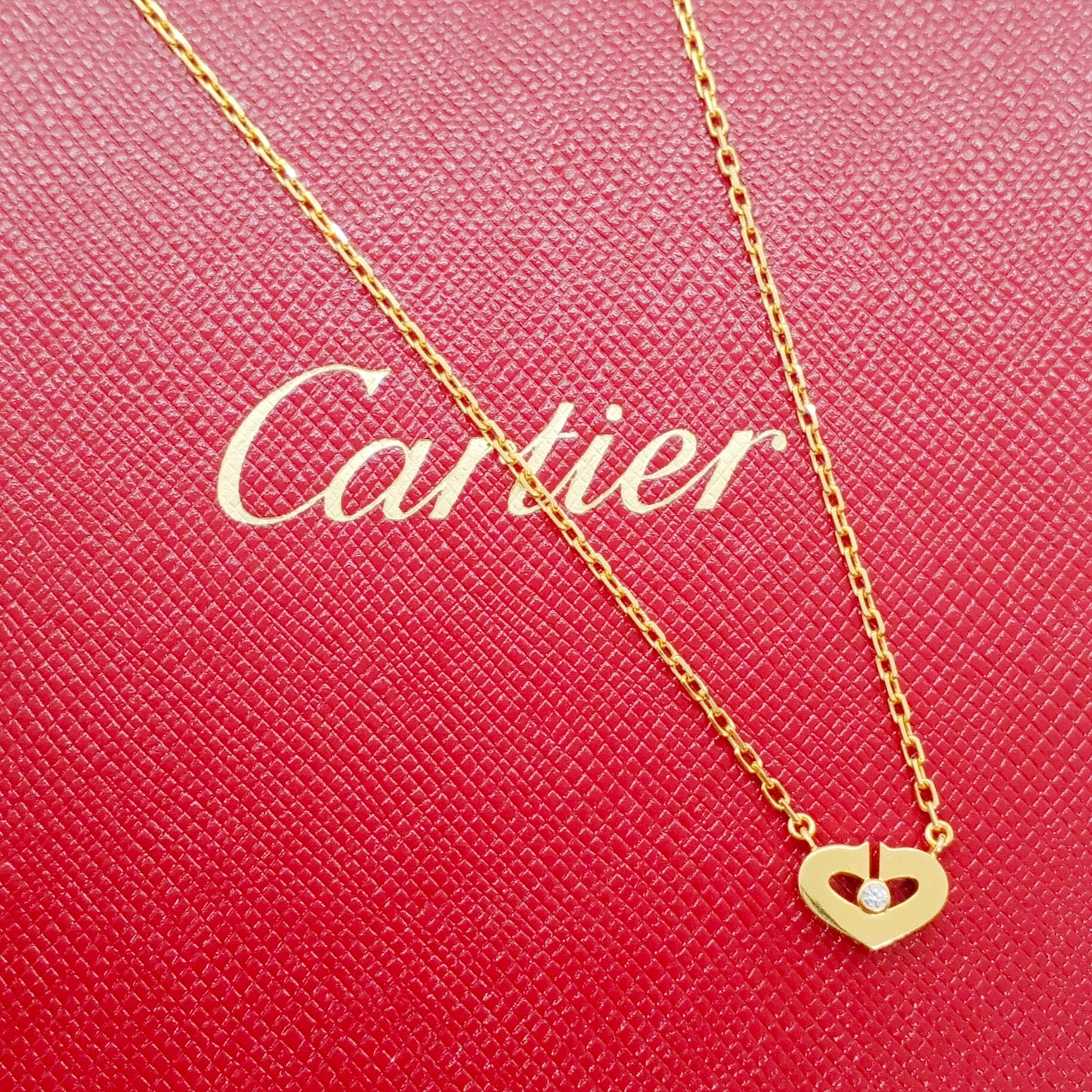 Cartier C Heart 1P Diamond Necklace