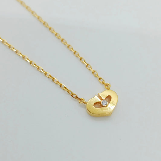 Cartier C Heart 1P Diamond Necklace