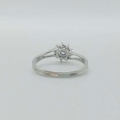 Diamond Flower Ring 10P 0.30ct