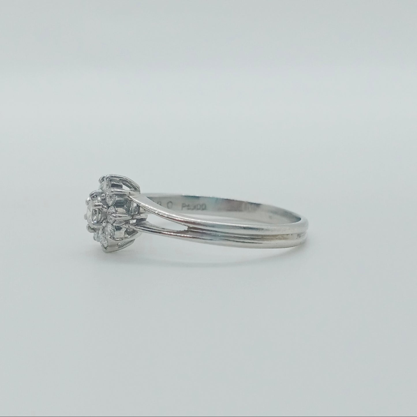 Diamond Flower Ring 10P 0.30ct