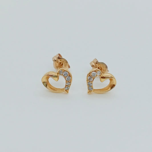 4°C Diamond Heart Earring