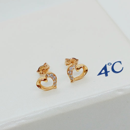 4°C Diamond Heart Earring