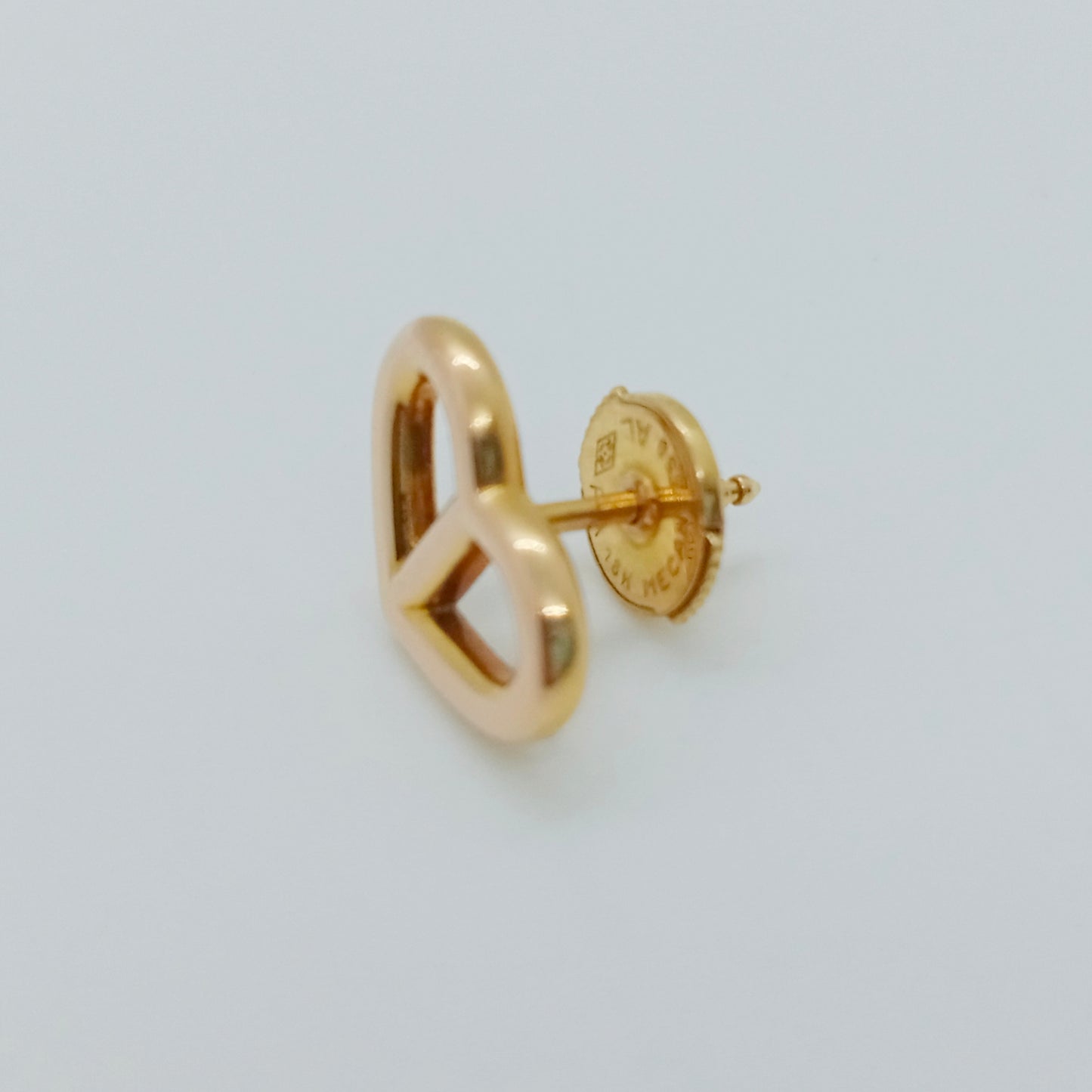 Hermes Chaine d'Angle Heart Pierced Earring (1 piece Only)