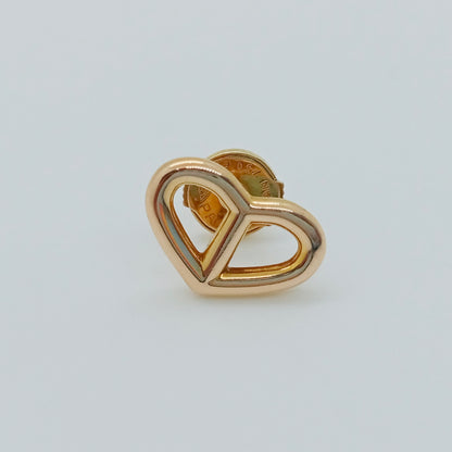 Hermes Chaine d'Angle Heart Pierced Earring (1 piece Only)