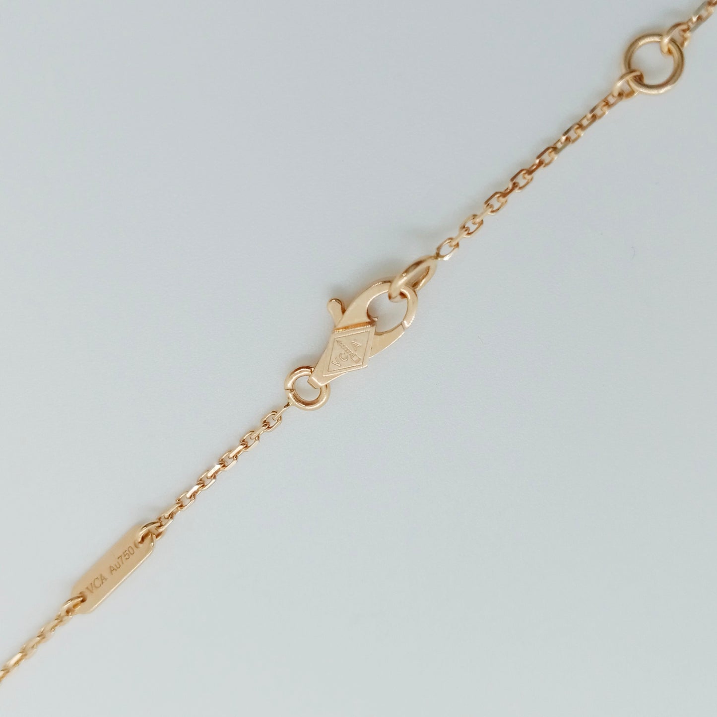 VCA Sweet Alhambra Hammered Necklace