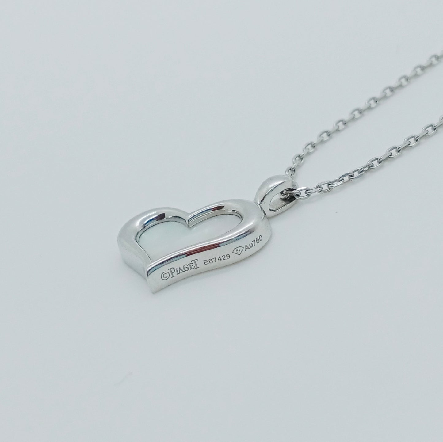 Piaget Mother of Pearl Heart Necklace