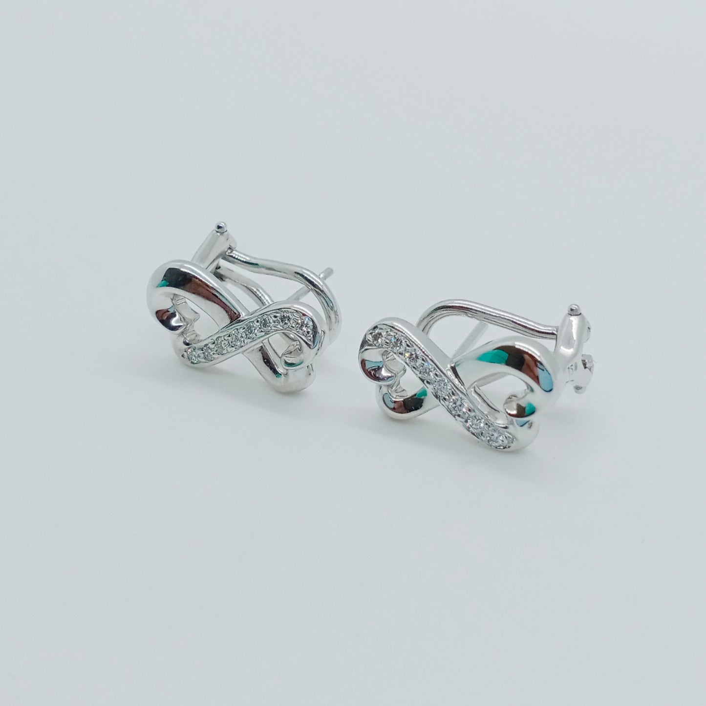 Tiffany & Co. Infinity Diamond Heart Earrings