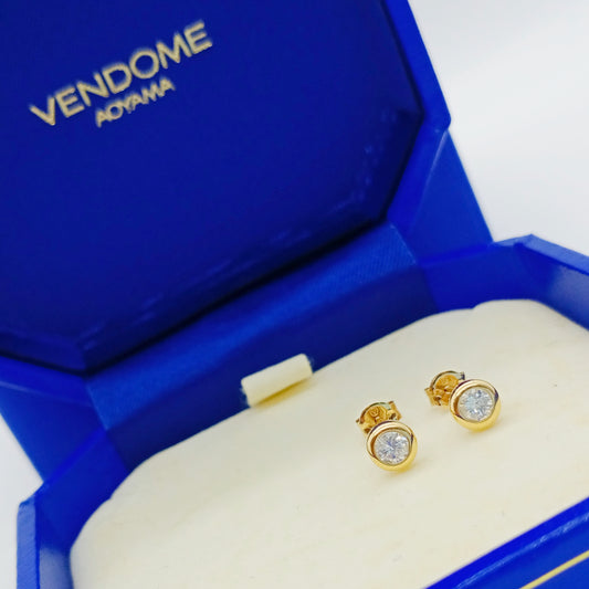 Vendome Aoyama Round Diamond Earring 0.15ct Each