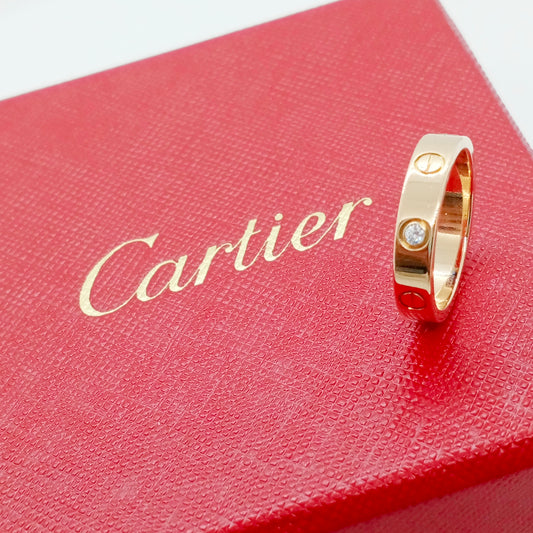 Cartier Mini Love Ring 1P Diamond Size 50