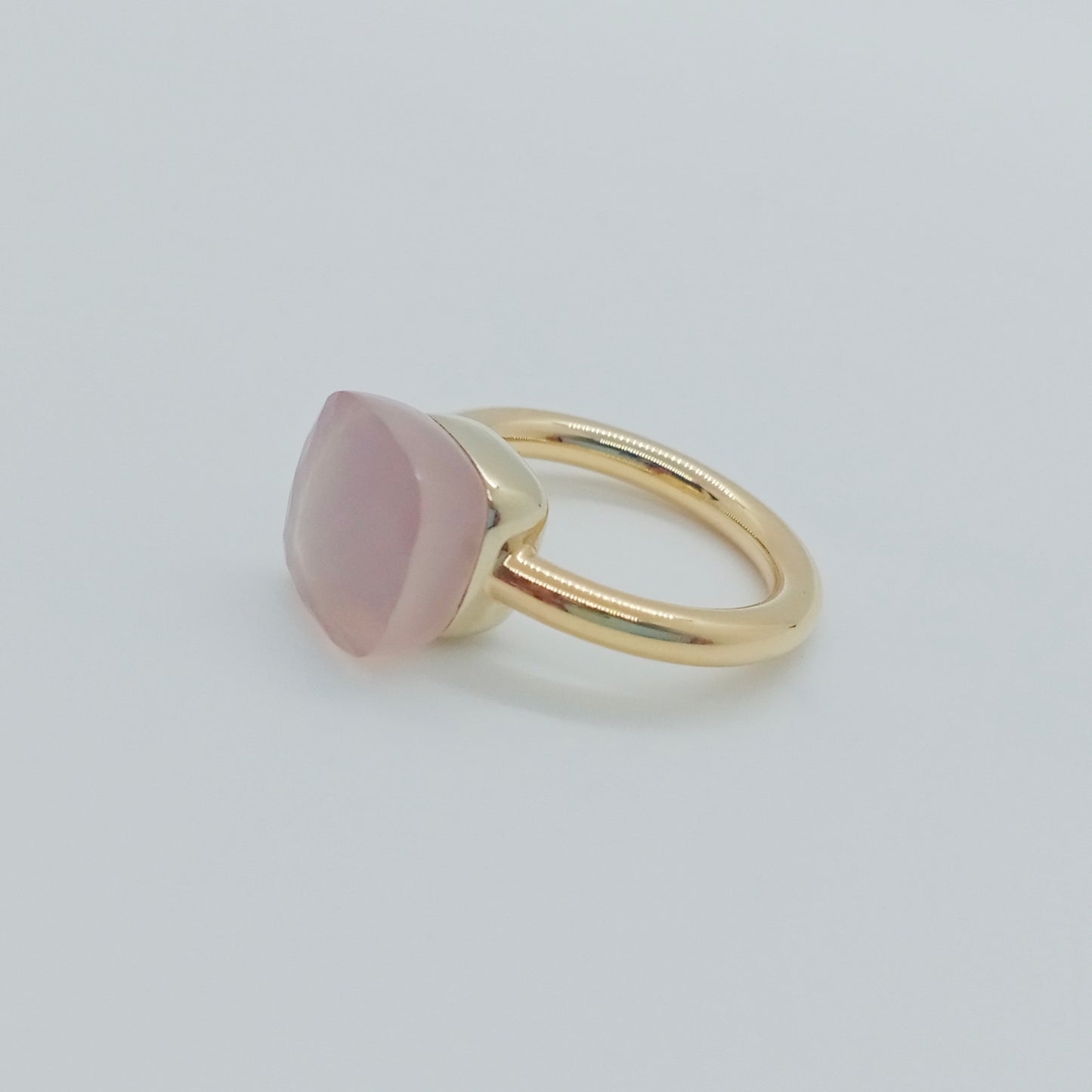 Pomellato Nude Classic Rose Quartz Ring Size 50