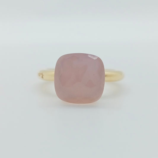 Pomellato Nude Classic Rose Quartz Ring Size 50