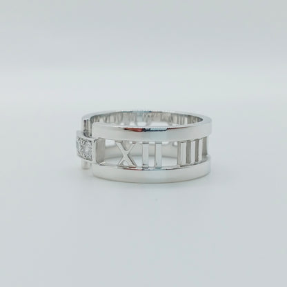 Tiffany & Co. Open Atlas 3P Diamond Ring Size 57
