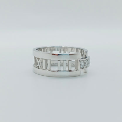 Tiffany & Co. Open Atlas 3P Diamond Ring Size 57