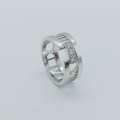 Tiffany & Co. Open Atlas 3P Diamond Ring Size 57