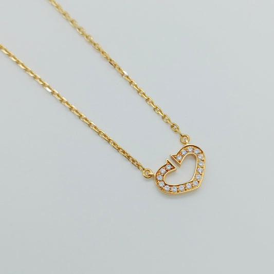 Cartier C Heart Diamond Necklace