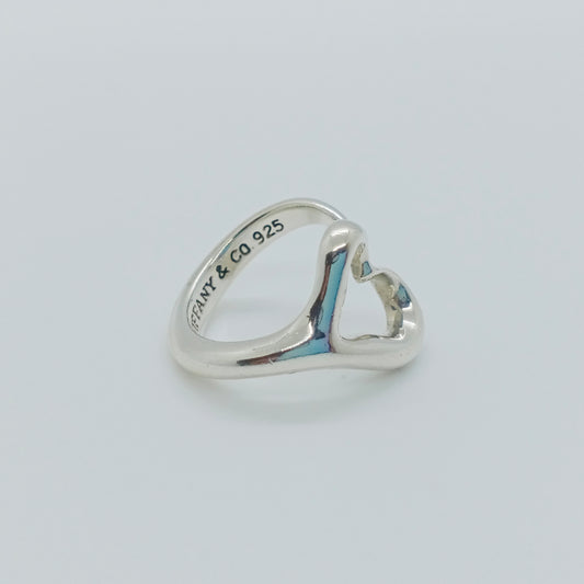 Tiffany Open Heart Ring Size 49