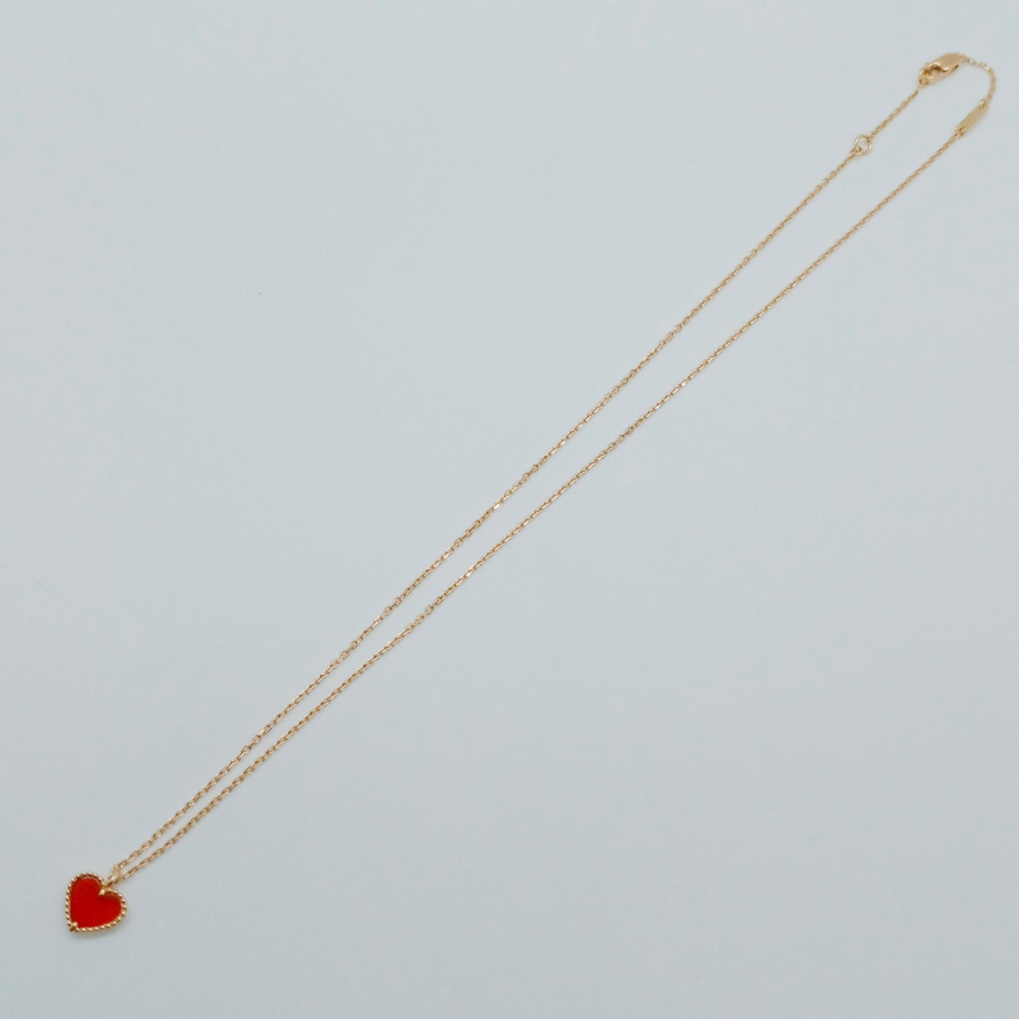 VCA Sweet Alhambra Carnelian Heart Necklace