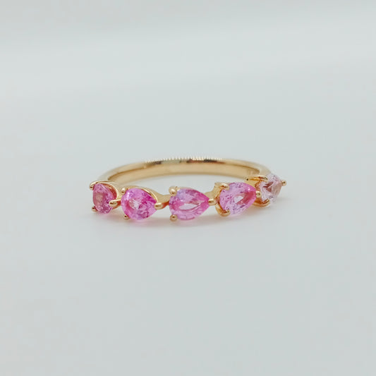 Ponte Vecchio Pink Sapphire Diamond Ring Size 48