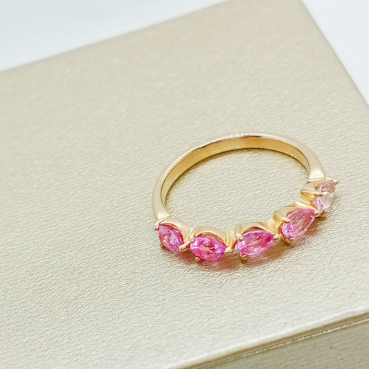 Ponte Vecchio Pink Sapphire Diamond Ring Size 48