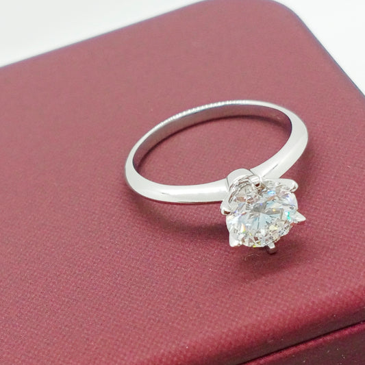 No Brand Solitaire Diamond Ring Size 56