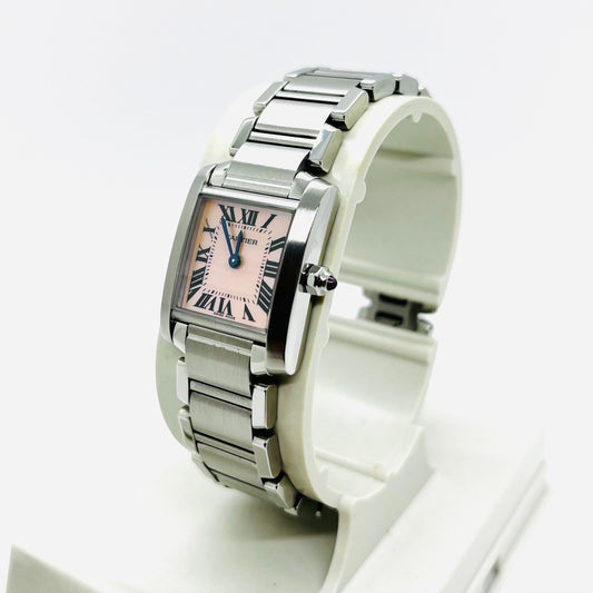 Cartier Tank Francaise SM MOP Pink Dial