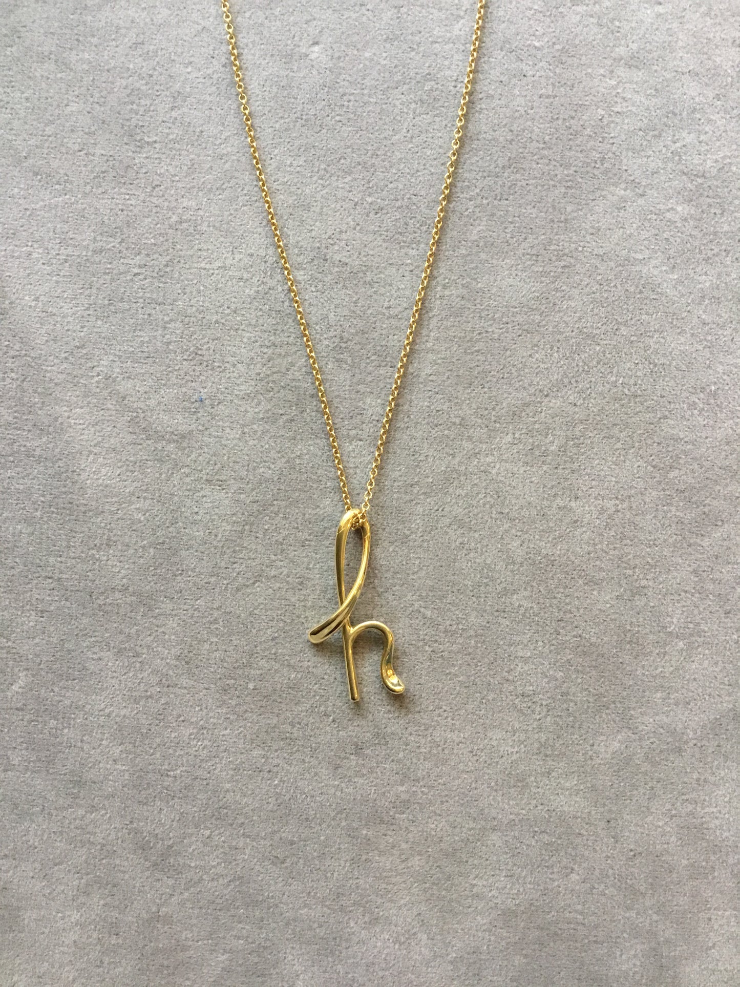 Tiffany H Initial Letter Necklace