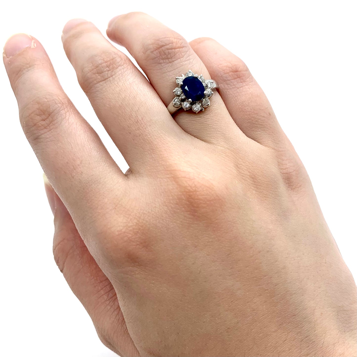 Sapphire Diamond Ring Size 53