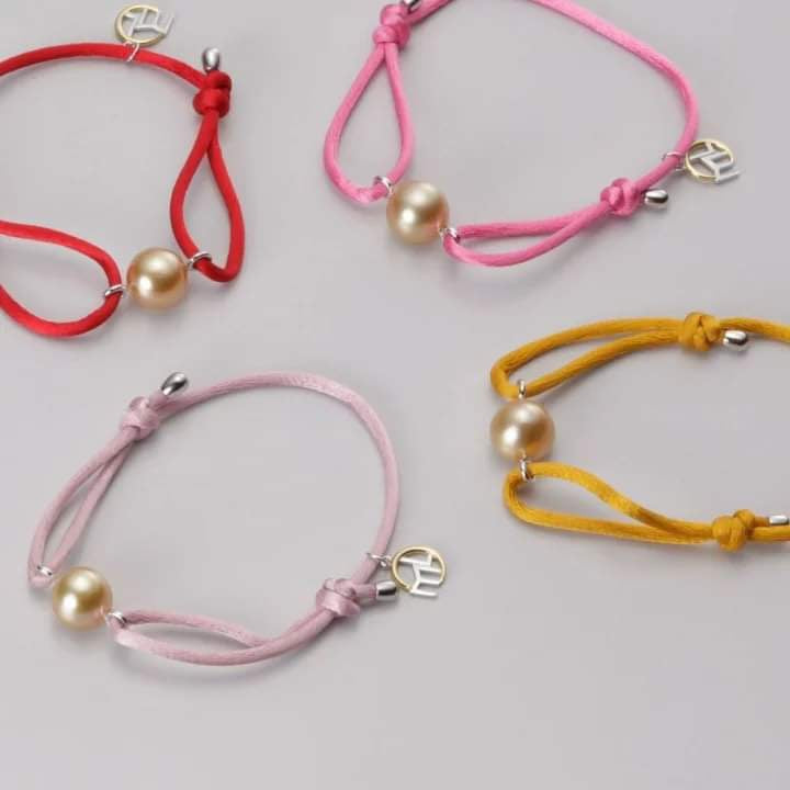 Celestial Cord Golden Pearl Bracelet