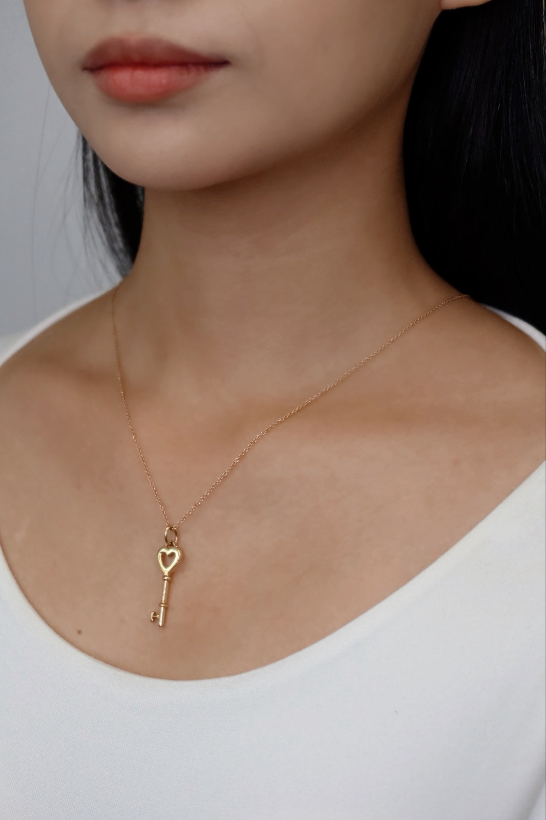 Tiffany & Co. Large Key Heart  Necklace