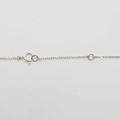 LAB Prong Solitaire With Pave Bail Necklace