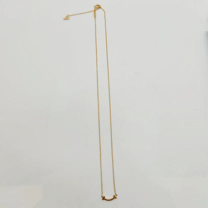 Tiffany & Co. T Smile Mini Necklace (K18YG)