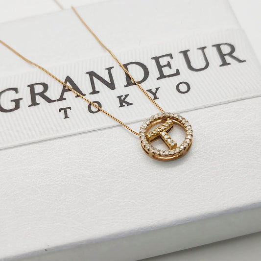 Take Up T Necklace w/ Diamonds
