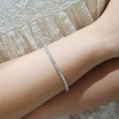 LAB 4 Prong Setting  Tennis Bracelet