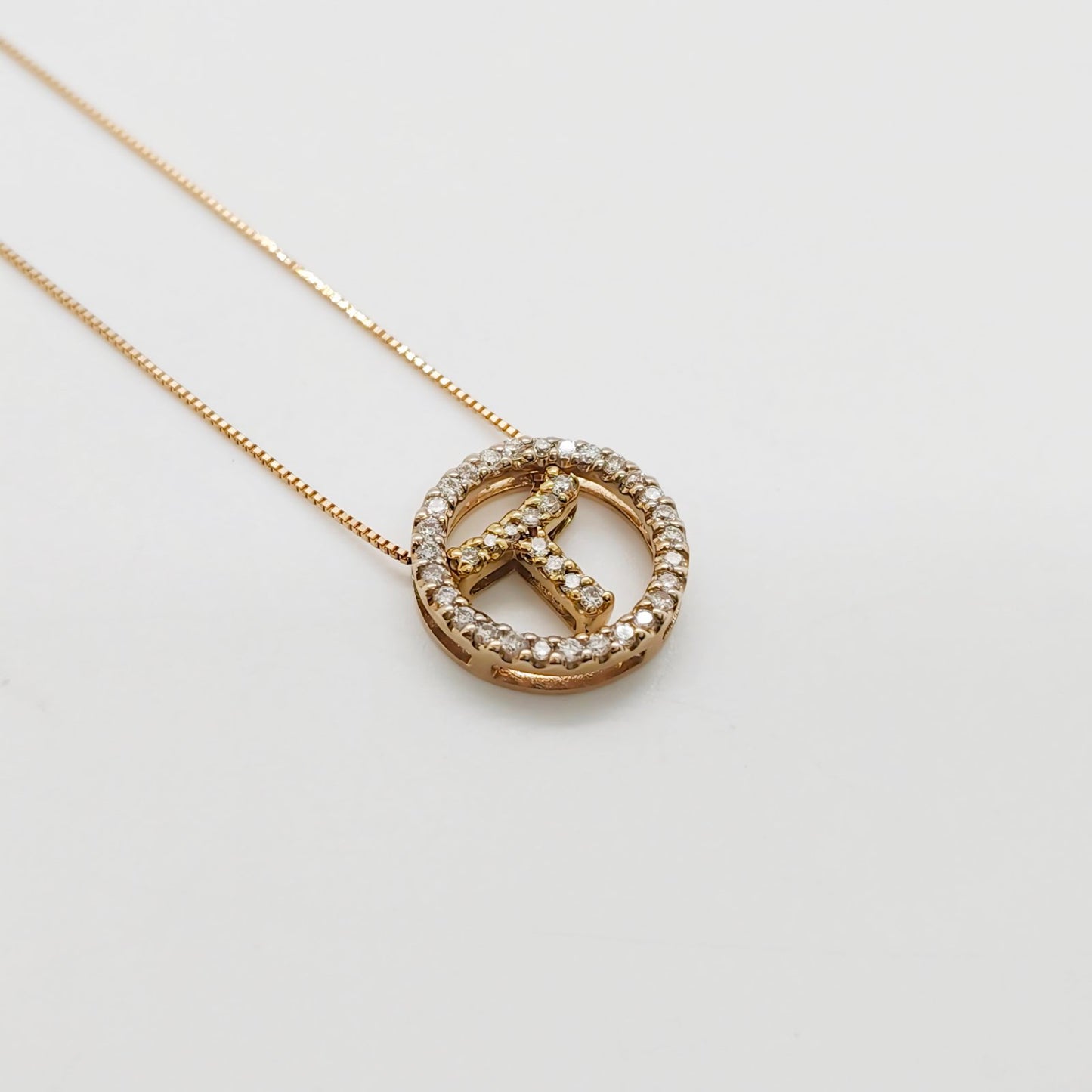 Take Up T Necklace w/ Diamonds