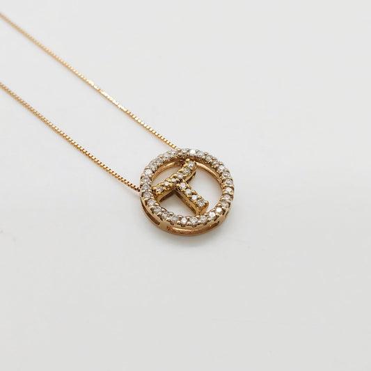 Take Up T Necklace w/ Diamonds