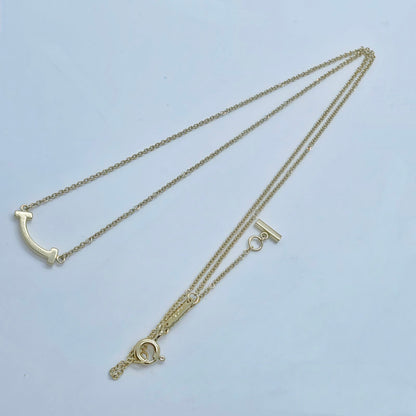 Tiffany & Co. T Smile Mini Necklace (K18YG)