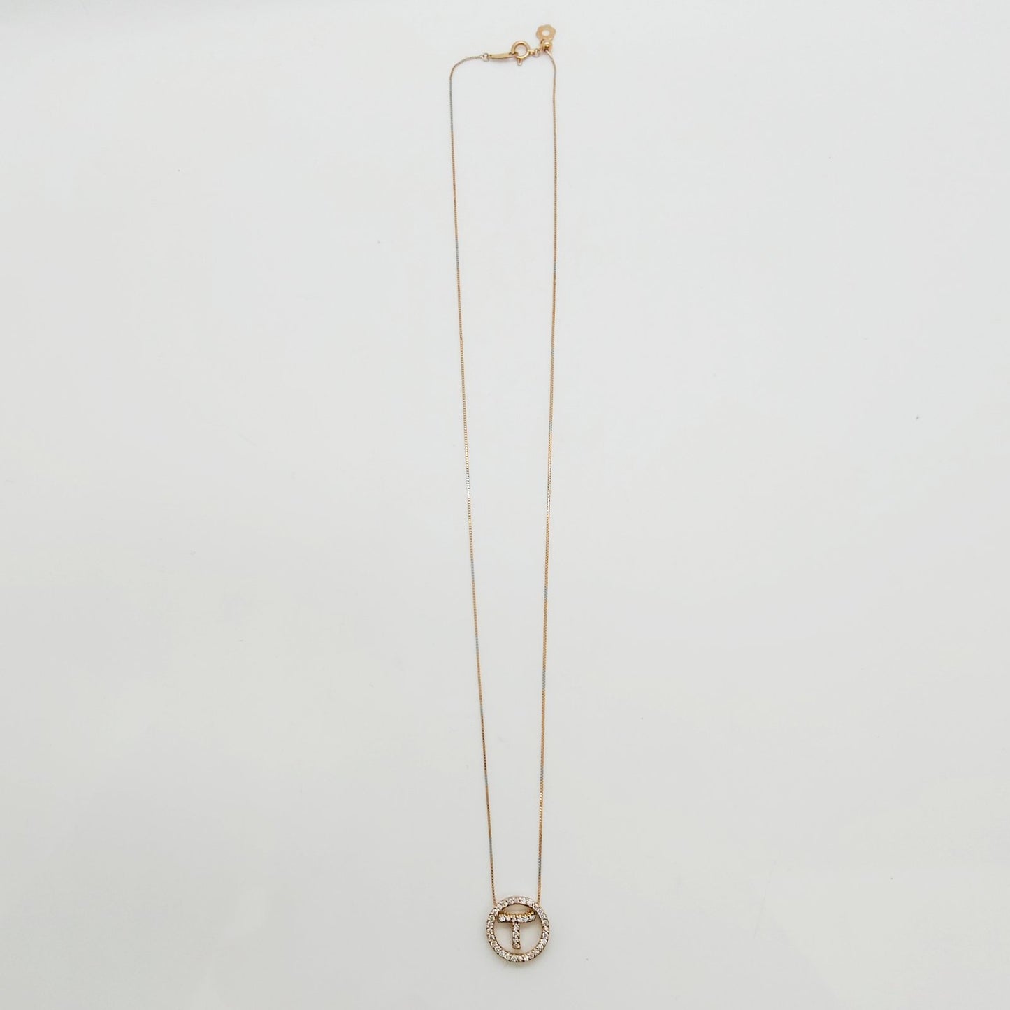 Take Up T Necklace w/ Diamonds