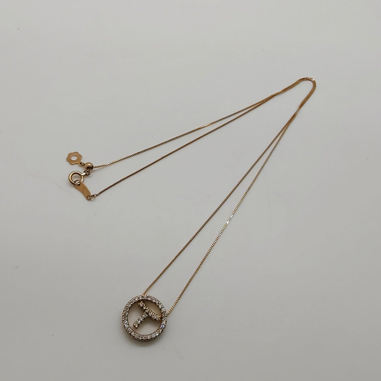 Take Up T Necklace w/ Diamonds