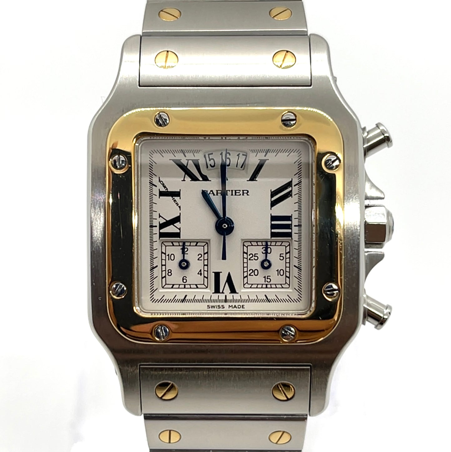 Cartier Santos Galbee Chronoflex Chronograph