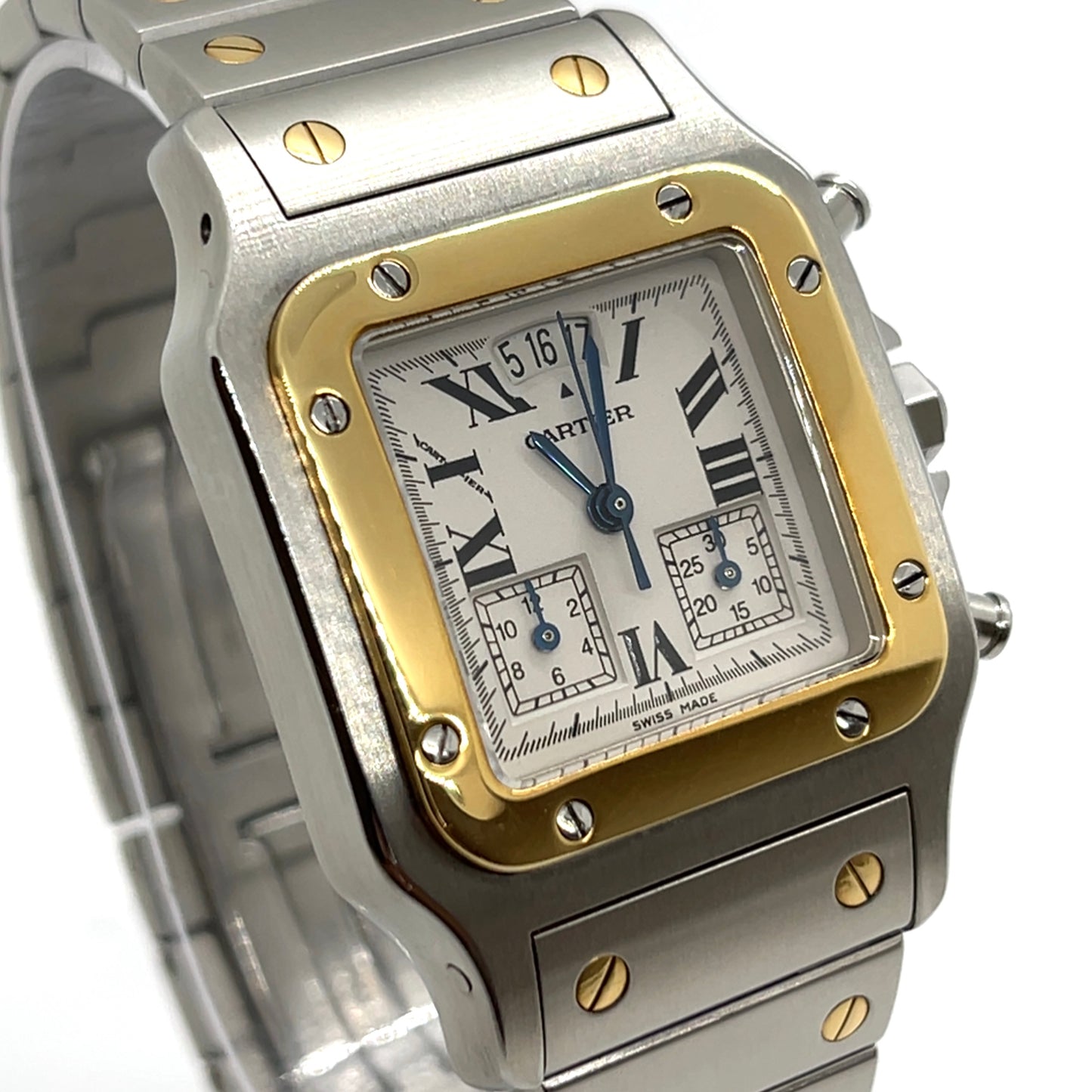 Cartier Santos Galbee Chronoflex Chronograph