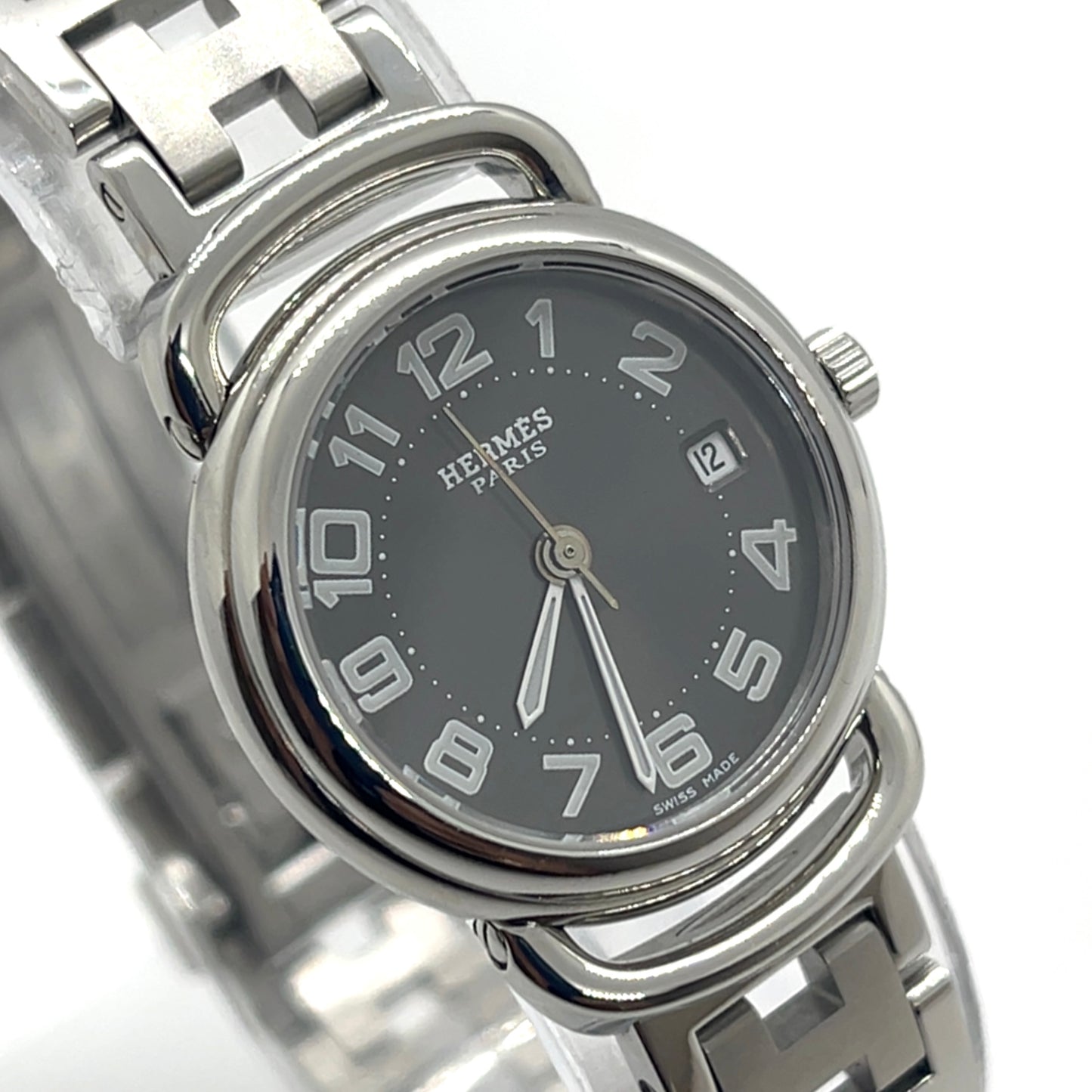 Hermes Pullman Black Dial Watch