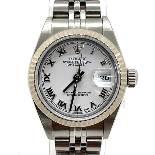 Rolex Datejust White Gold/Steel Ladies White Dial